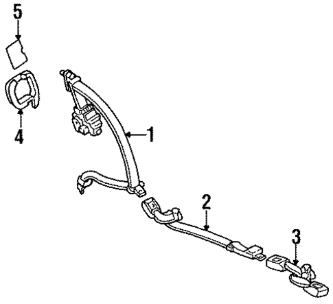 Rear Seat Belts for 1995 Honda Accord #0