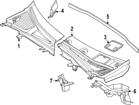Cowl for 2024 Mercedes-Benz EQS 580 SUV #1