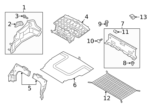 Interior Trim - Rear Body for 2013 Hyundai Azera #0