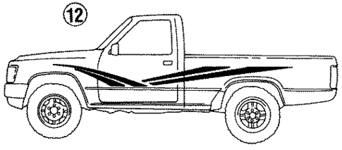 Stripe Tape for 1990 Toyota Pickup #2