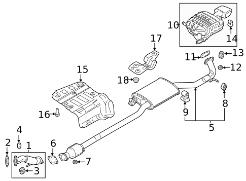 Exhaust Components for 2020 Hyundai Santa Fe #0
