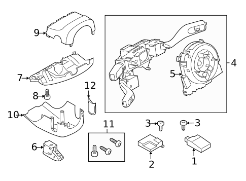 Shroud, Switches & Levers for 2017 Porsche Cayenne #0