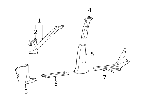 Interior Trim - Pillars for 2008 Kia Optima #0
