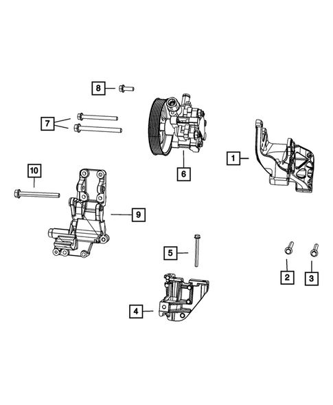 Power Steering Pump and Reservoir for 2011 Dodge Avenger #0