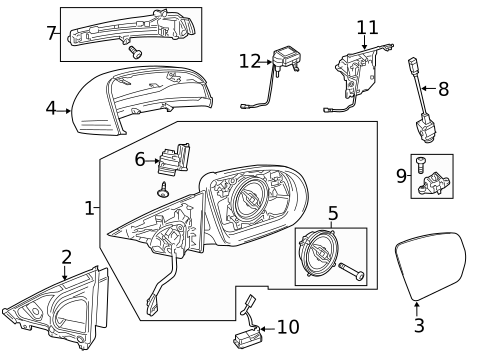 Outside Mirrors for 2015 Mercedes-Benz S 63 AMG® #1