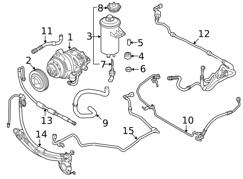 Pump & Hoses for 2007 BMW X5 #0