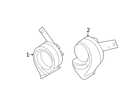 Horn for 2014 INFINITI Q70 #0