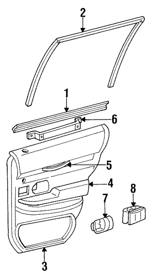 Interior Trim - Rear Door for 2002 Mercury Grand Marquis #0