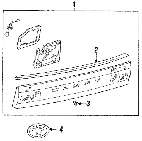 Exterior Trim - Trunk for 1994 Toyota Camry #0