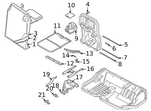 Rear Seat Components for 2007 Volvo XC70 #3
