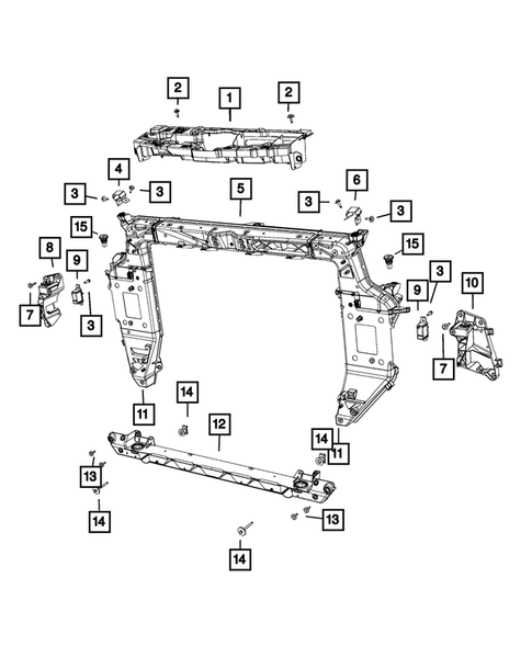 Radiator and Related Parts; Charge Air Cooler for 2018 Chrysler Pacifica #1