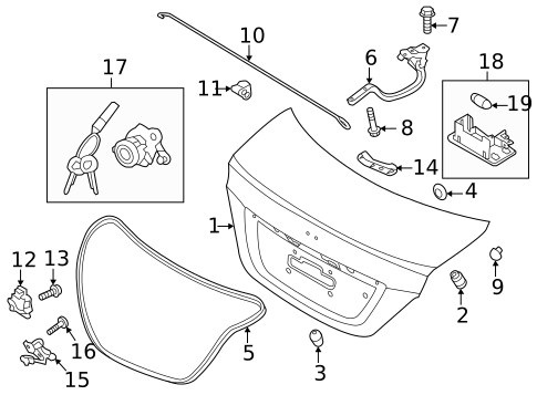 Trunk for 2014 Hyundai Accent #0