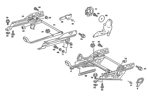Seat Adjuster for 1989 Mercedes-Benz 190E #5