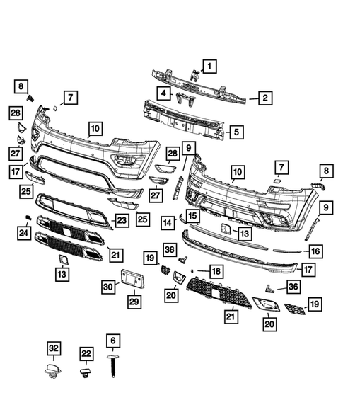 Front Bumper and Fascia for 2018 Jeep Grand Cherokee #0