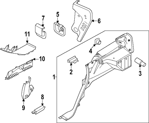 Interior Trim - Quarter Panels for 2025 Lincoln Nautilus #0