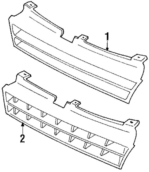 Grille & Components for 1992 Hyundai Sonata #0