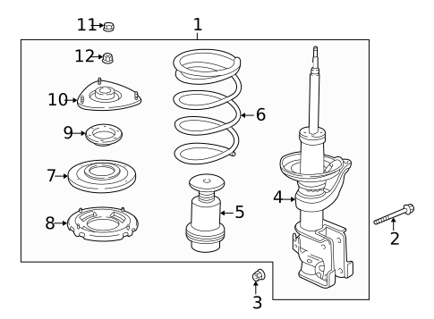 Struts & Components for 2005 Honda Element #0