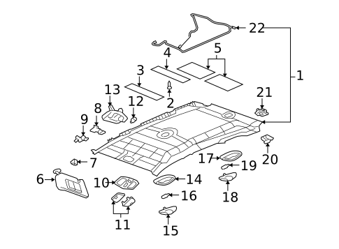 Interior Trim - Roof for 2007 Pontiac Torrent #1