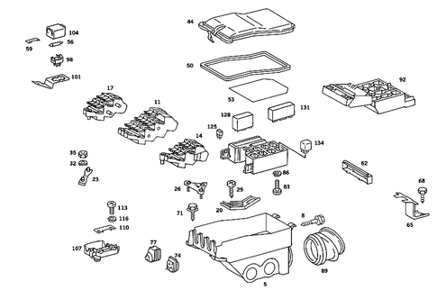 Fuse Box and Relay for 1985 Mercedes-Benz 380SE #2
