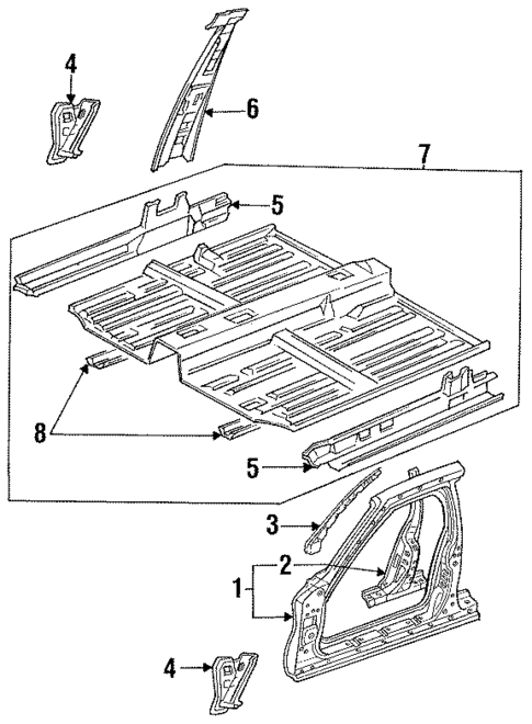 Hinge Pillar for 1992 Honda Accord #1
