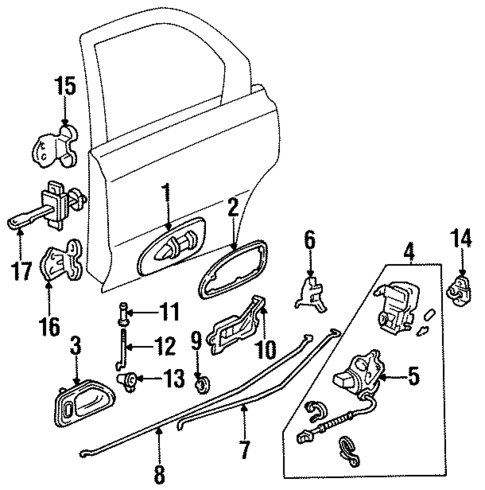 Lock & Hardware for 1997 Honda Accord #1
