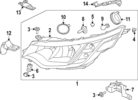 Headlamp Components for 2018 Land Rover Discovery #0