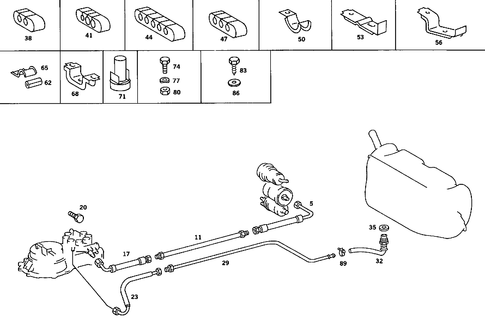 Fuel Lines for 1985 Mercedes-Benz 380SE #0