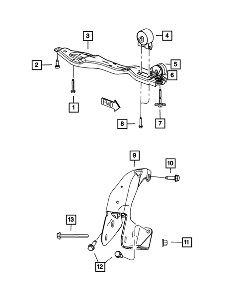 Engine Mounting for 2009 Chrysler Town & Country #0