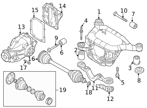 Axle & Differential for 2003 BMW 325xi #1