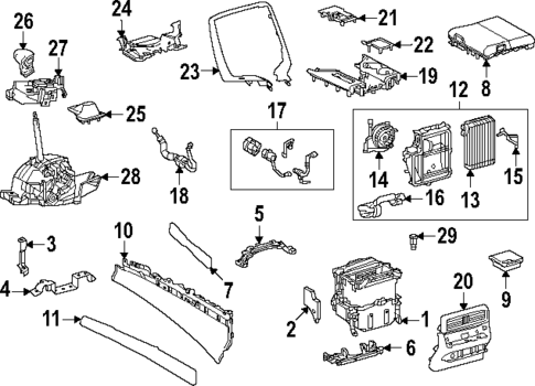 Front Console for 2025 Lexus LX700h #0