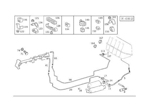 Fuel Lines for 1997 Mercedes-Benz E420 #2