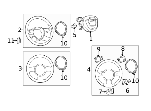 Steering Wheel & Trim for 2006 Audi A3 Quattro #0