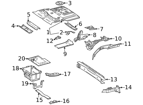Rear Floor & Rails for 2022 Mercedes-Benz GLS 63 AMG® #0