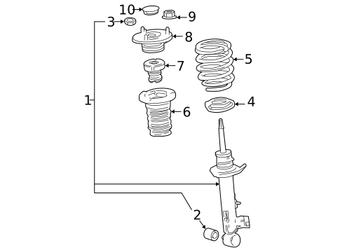 Struts & Components for 2018 Lexus LS500 #0