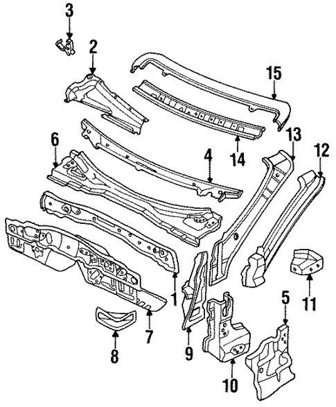 Cowl for 1996 Mazda Miata #0