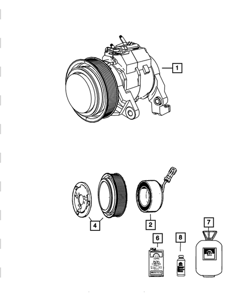 Air Conditioner Compressor and Mounting for 2009 Dodge Ram 3500 #0