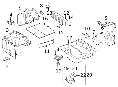Interior Trim - Rear Body for 2011 Mercedes-Benz CL600 #0