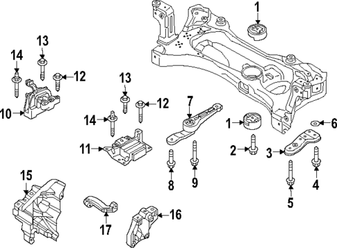Engine & Trans Mounting for 2022 Volkswagen Jetta #1
