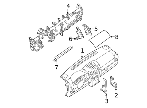 Instrument Panel for 2014 Nissan Xterra #0