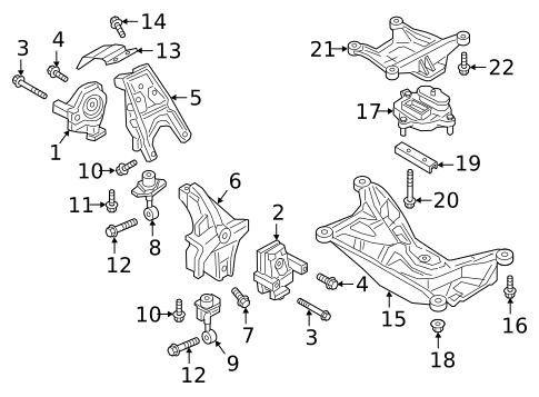 Engine & Trans Mounting for 2025 Audi A4 Quattro #0