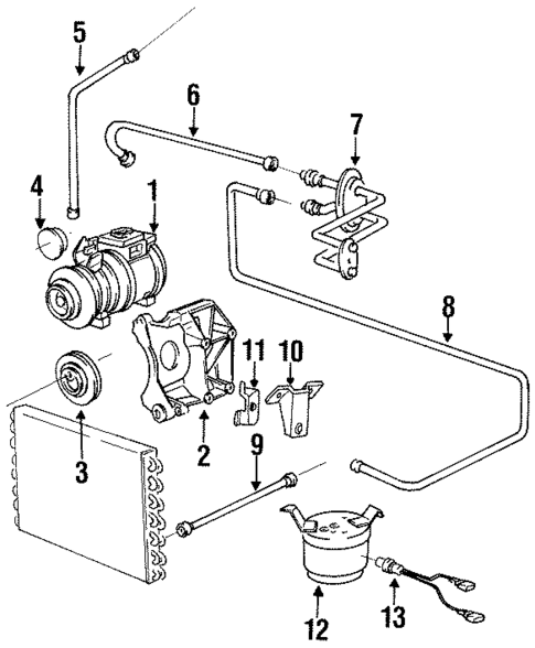 Condenser, Compressor & Lines for 1998 BMW 328i #0