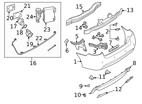 Bumper & Components - Rear for 2007 Saab 9-3 #4