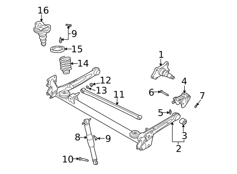 Rear Suspension for 2004 Kia Rio #0