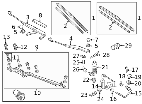 Wiper & Washer Components for 2015 Volkswagen Touareg #0