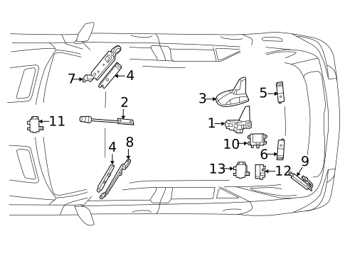 Antenna & Radio for 2018 Mercedes-Benz GLS450 #0