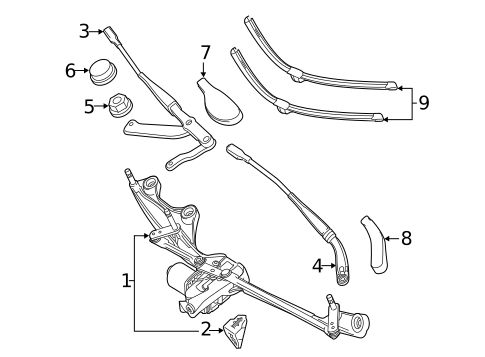 Wiper Components for 2019 Mercedes-Benz S 560 #0