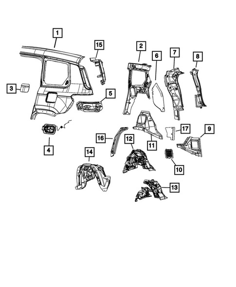 Aperture Panel, Pillar Supports and Cab Back for 2025 Jeep Grand Cherokee #1