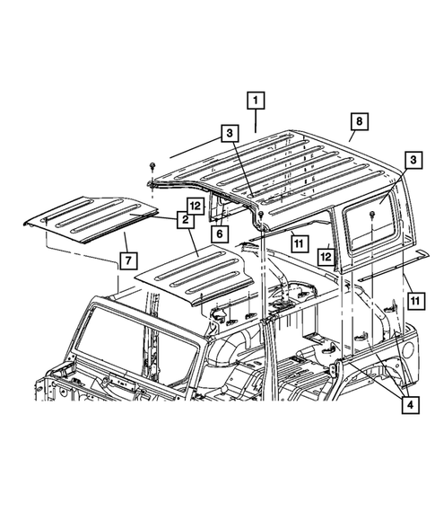 Roof for 2008 Jeep Wrangler #3