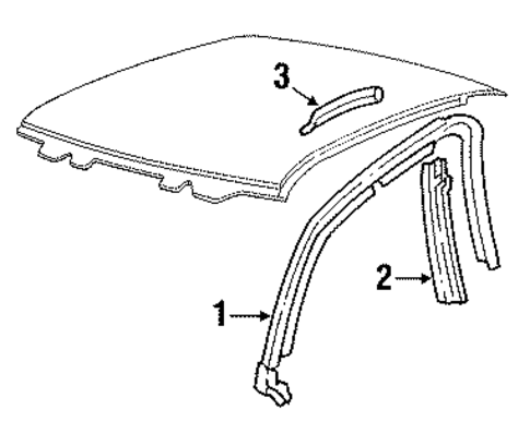 Exterior Trim - Roof for 1992 Pontiac Grand Am #0