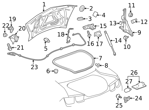 Lid & Components for 2014 Chevrolet Camaro #0